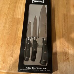 Viking 3-Piece Chef Knife Set - Black